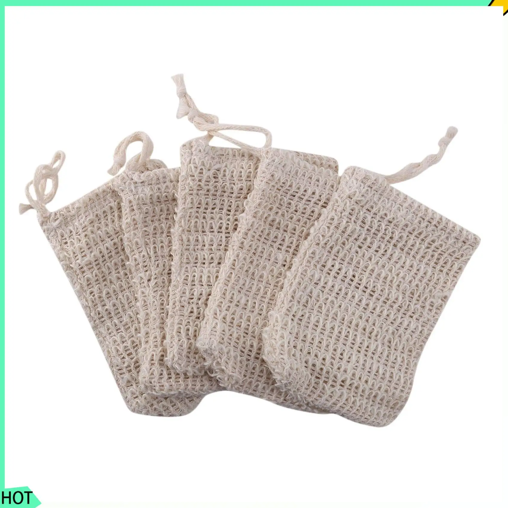 

AWAH 120 Pack Natural Sisal Soap Bag Exfoliating Soap Saver Pouch Holder