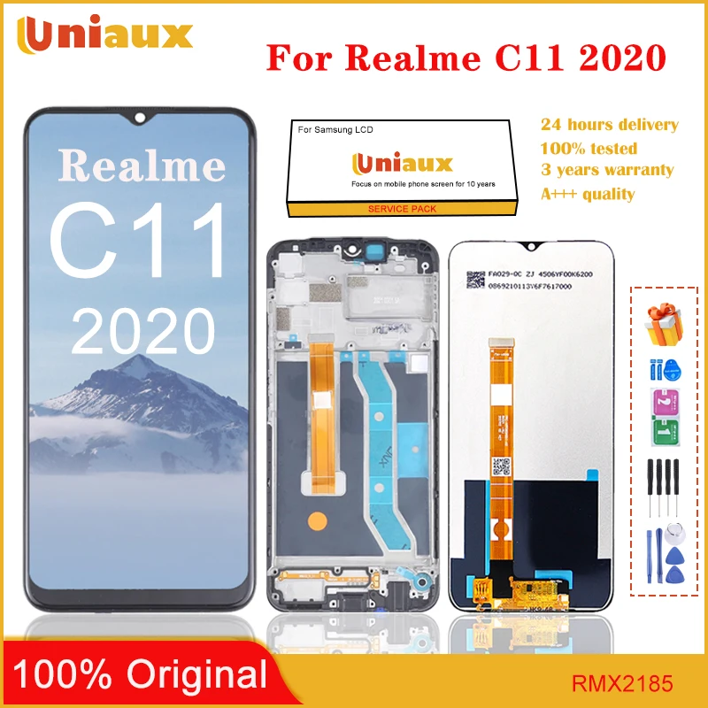 

Для Realme C11 2020, ЖК-экран мобильного телефона в сборе, сенсорный экран, замена ЖК-панели