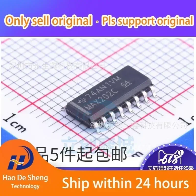 

10 шт./лот MAX202CDR логотип MAX202C SOP16 USB IC новый оригинальный Ini Stock активные компоненты