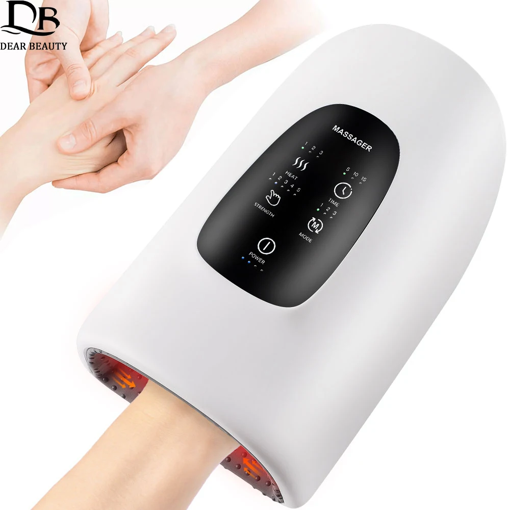 Wireless Airbag Hand Massager Acupressure Press Hot Compress Palm Finger Massager For Arthritis Pain Relief Relaxation Treatment