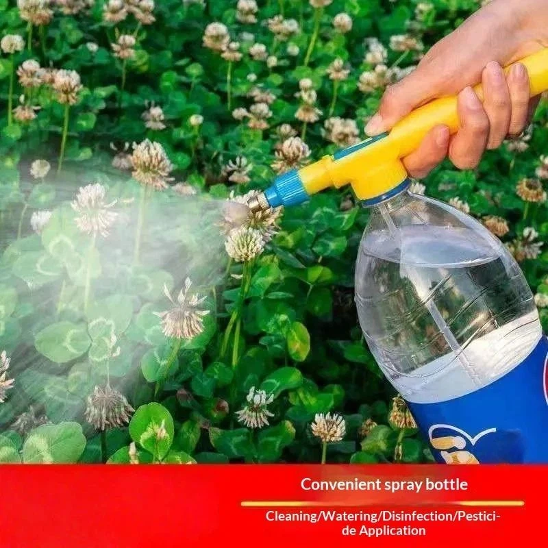Manual Bottle Sprayer Nozzle Adjustable Mist & Jet Modes No Drip Universal Fit for Outdoor Yard Cleaning Houseplant Watering