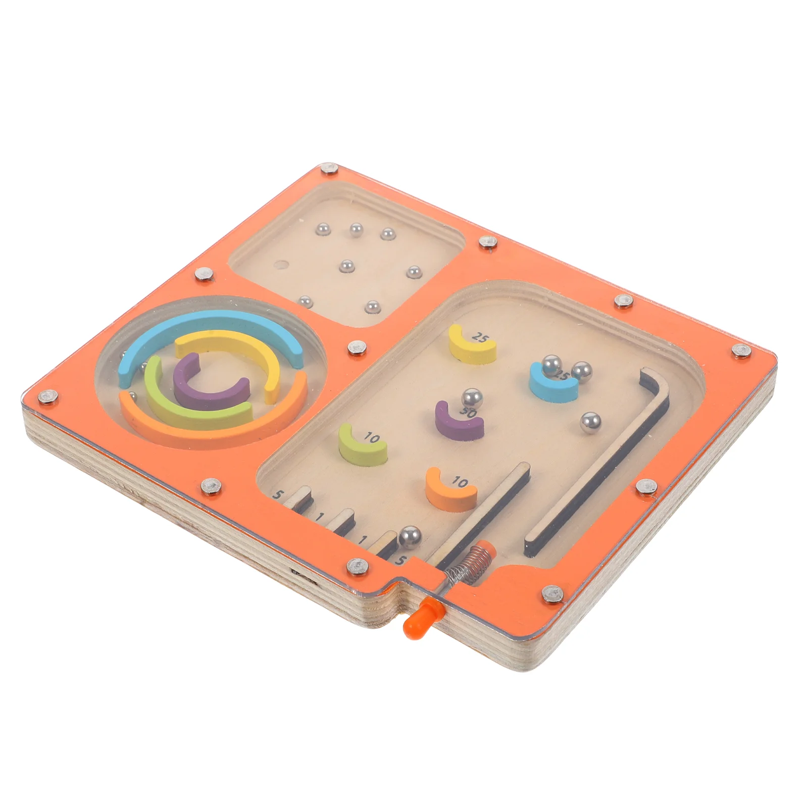 

Ball Maze Game Dexterity Toy Funny Pinball Machine Children's Educational Table Plaything Wood Playroom Supply