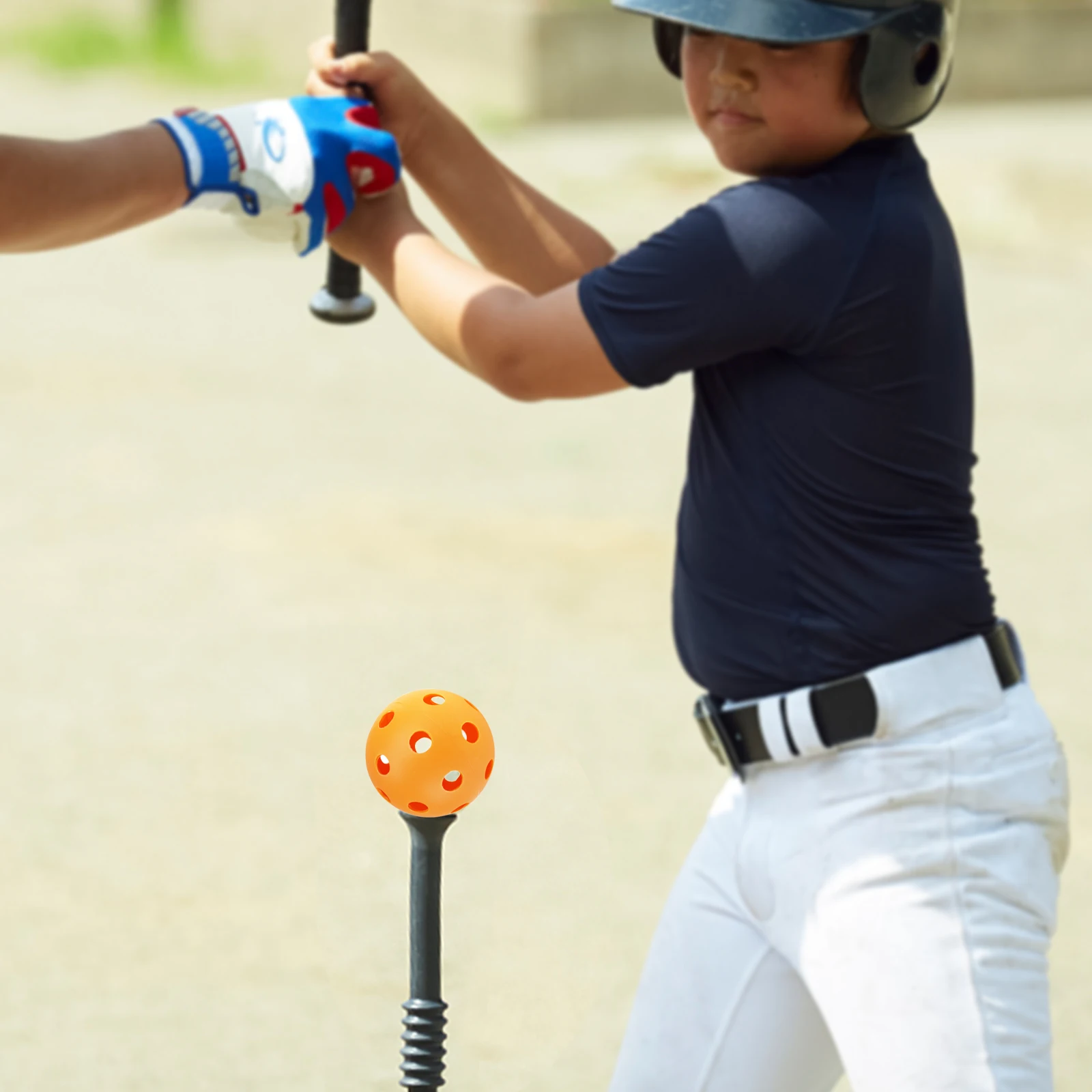 Paquete de 6 pelotas de béisbol para practicar entrenamiento de Softbol, plástico, 26 agujeros, flujo de aire hueco para golpes ligeros en