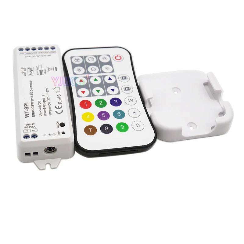 Skylégitimusique WiFi + 2.4G RF RGB/RGBW Pixel IC éventuelles I LED Contrôleur WT-SPI R9 RVB Télécommande pour WS2812 WS2815 LED Bande module 5V-24V