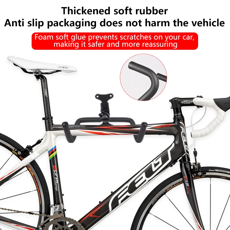 جدار شعاع الطريق شنقا الرف دراجة أطفال سكوتر شماعات اختياري طوي هوك قابل للتعديل جبل ث / حافة عبودية الحزام #5