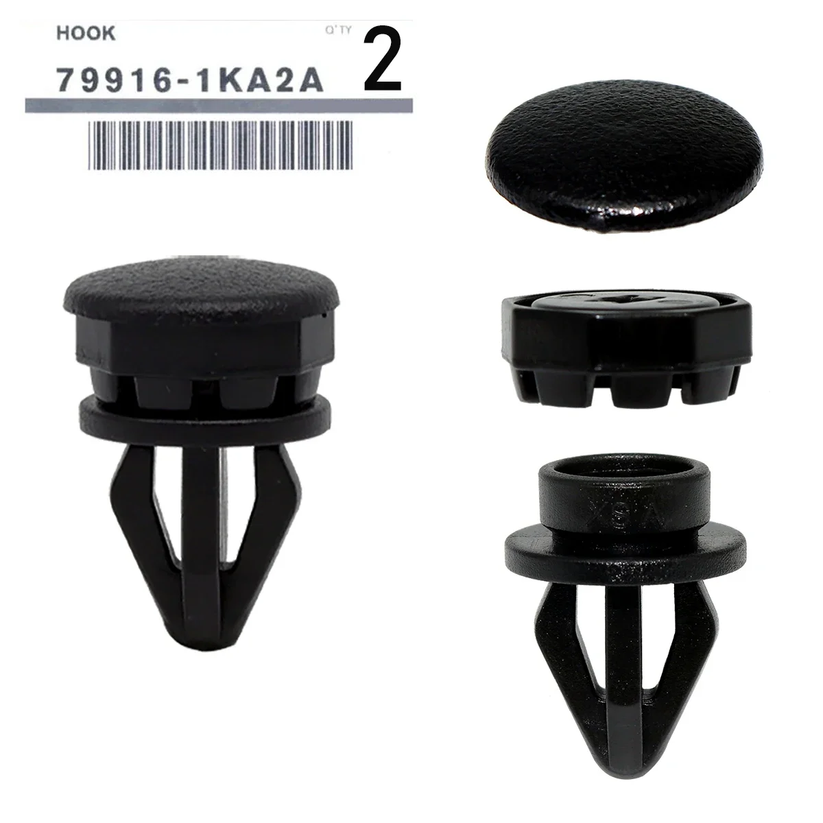 2X Ganci per scaffali per pacchi per Nissan Juke F15 2010 - 2015 Fissaggio per bagagliaio posteriore Pulsante in plastica Staffe per bagagli Clip