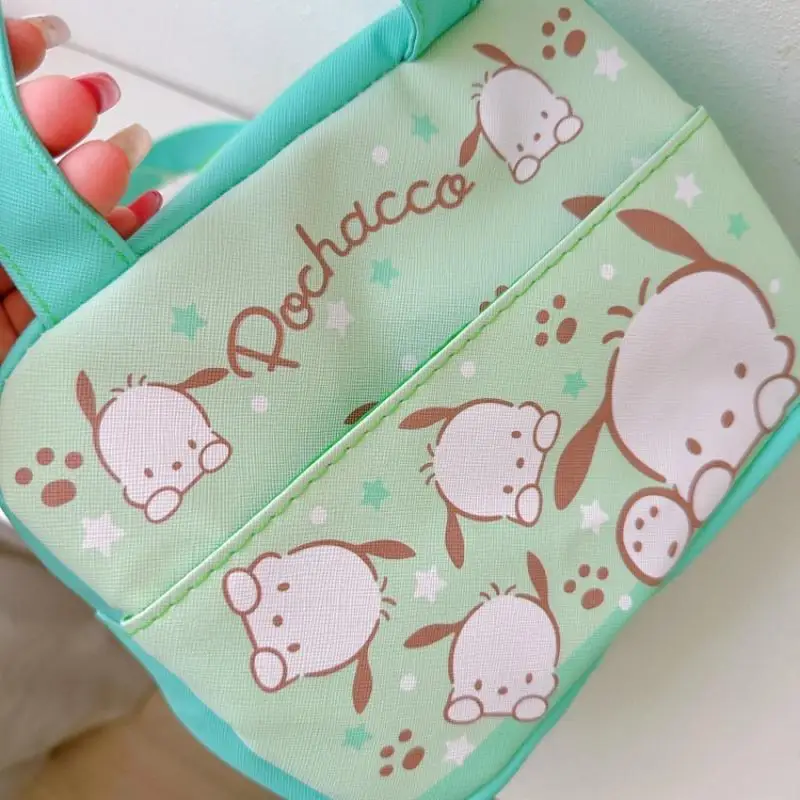 Kawaii Sanrio Hello Kitty Lunch Box Bag Kuromi My Melody Cinnamoroll Student Cute Portable Large Capacity Insulated Bento Bag