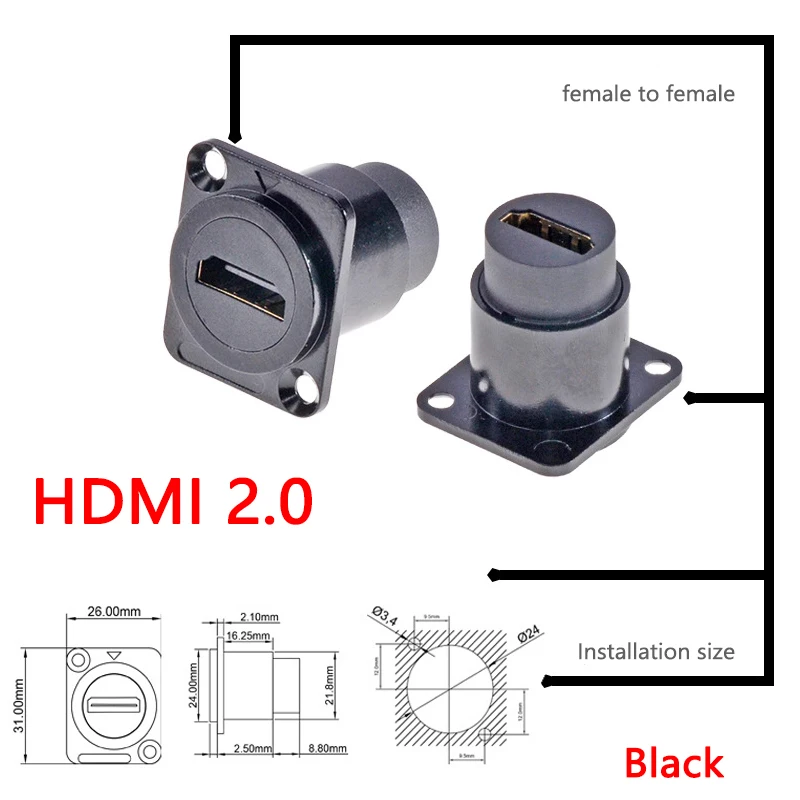 Metall-D-Typ-Modul rj45 cat6 & usb 2.0/3.0 & Typ c-und HDMI-Buchse über den elektronischen Anschluss für die Montage des Netzwerk panels