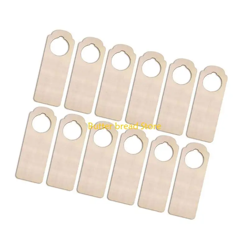 

W89C 12 шт. необработанные деревянные дверные вешалки 3,54x9,45 дюйма, дверная ручка, знак для изготовления знаков приветствия,