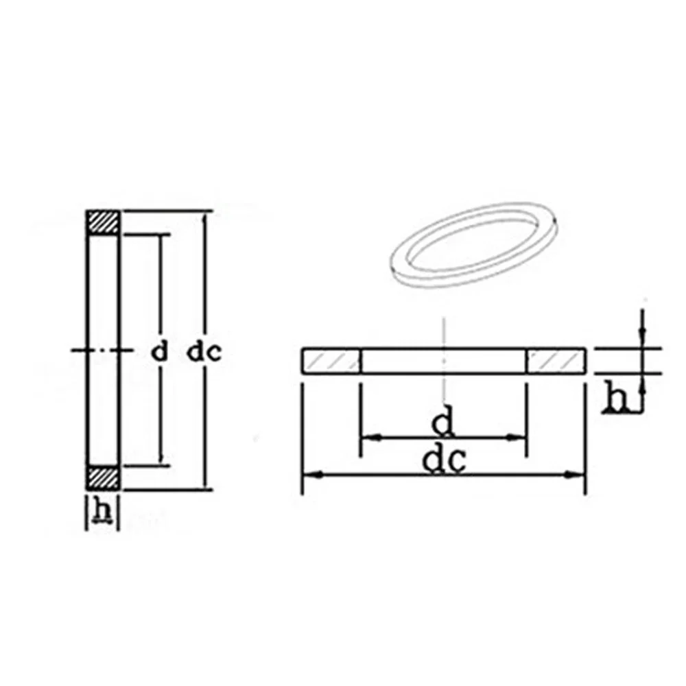 10-50Pcs M5 M6 M8 M10 M12 M14 M16 M18 M20 M22 Solid Copper Washer Shim Flat Ring Gasket Rings Seal Plain Spacer Washers