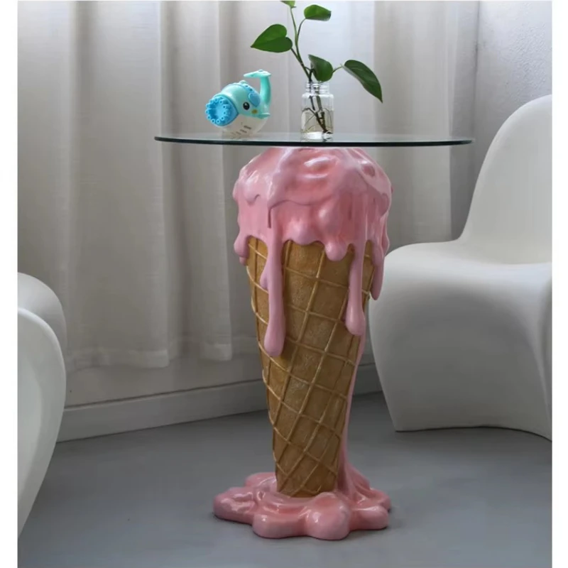 Ice cream table Dessert series Coffee table Creative melting ice cream Sculpture furniture Interior decoration furniture
