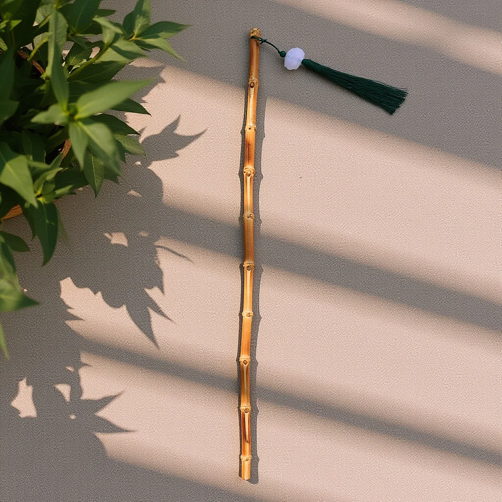 قصب الرحلات القطب خفيفة الوزن قابل للتعديل طول مقبض نونسليب زينة الطالب مسطرة خشبية قياس #6