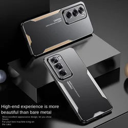 For OPPO Reno 12 Pro Case Hard Aluminum Alloy + PC Shockproof Protective Back Cover Case For OPPO Reno12 12Pro Phone Shell