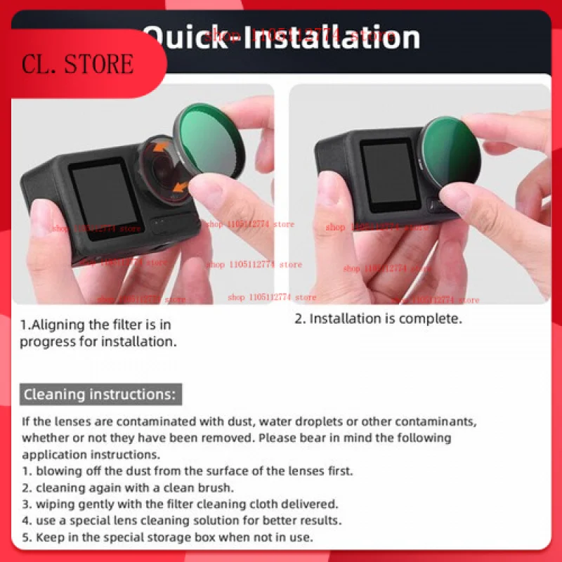 Filters UV Protection ND Light Reduction CPL  for DJI OSMO Action 3/4/5 Pro