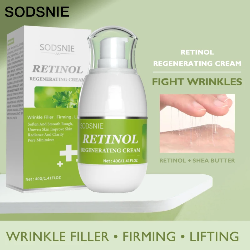 

Retinol Regenerating Cream Collagen Moisturizing Nourish Repair Lift Firm Smooth Skin Fade Fine Lines Face Care 40g