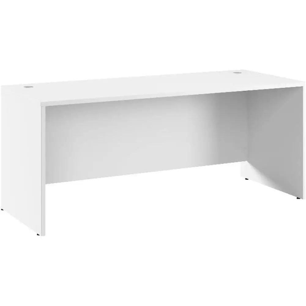 

White Hampton Heights 72W x 30D Office Desk, Spacious Computer Table for Home or Professional Workspace