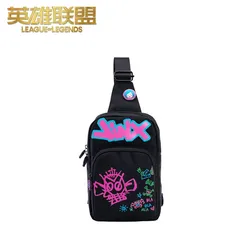 LOL Arcane Jinx Graffiti Chest bag Travel Pouch Backpack Boy Girls School Fashion Crossbody Bag