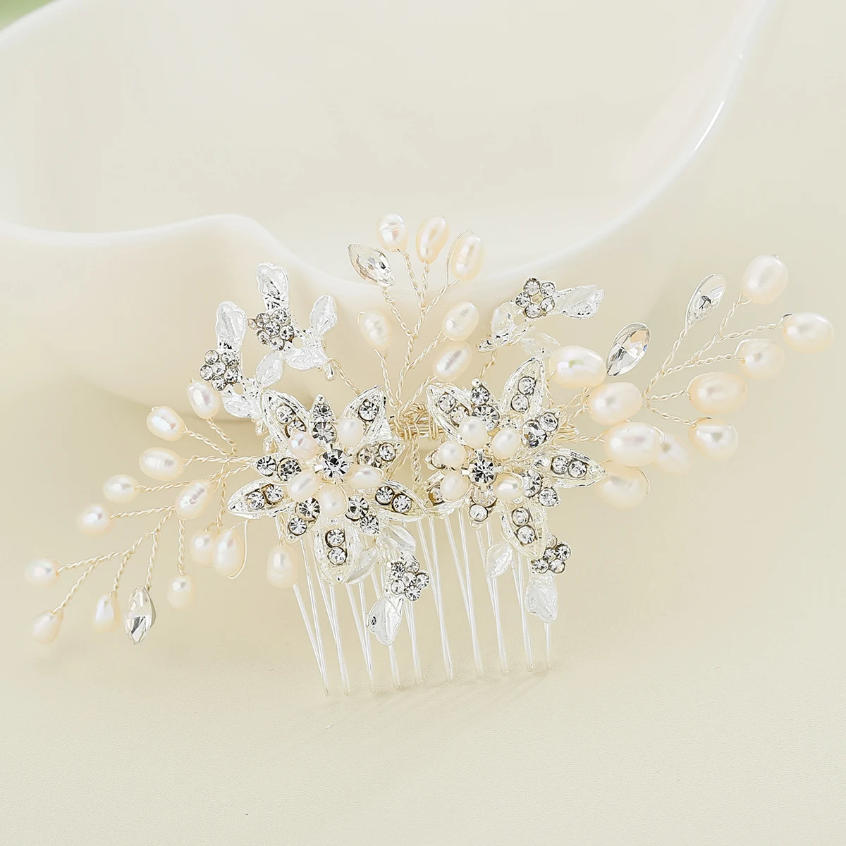 Braut-Haarschmuck Kristall Gold Silber Farbige Haarkämme für Frauen Braut-Kopfschmuck Party-Schmuck Brautjungfern-Geschenk – Detail 3