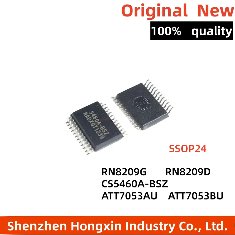 5 pieces of RN8209D CS5460 CS5460A-BSZ ATT7053BU AU 8209G SSOP24 anti-theft AC/DC single-phase metering chip