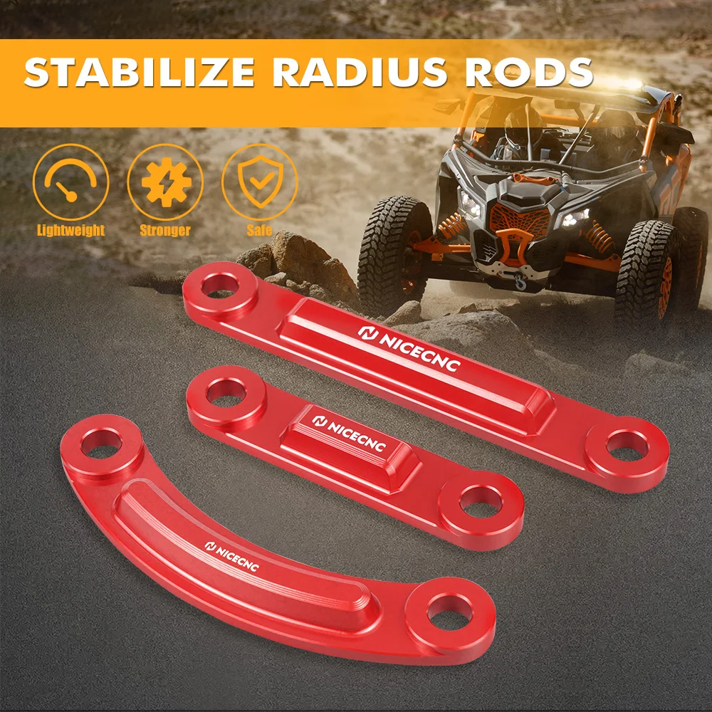 NiceCNC for Can-Am Maverick X3 Max R RR 4x4 XRC XMR DS Turbo DPS  Radius Rod Dog Bones Bracket Mount Set UTV Accessories