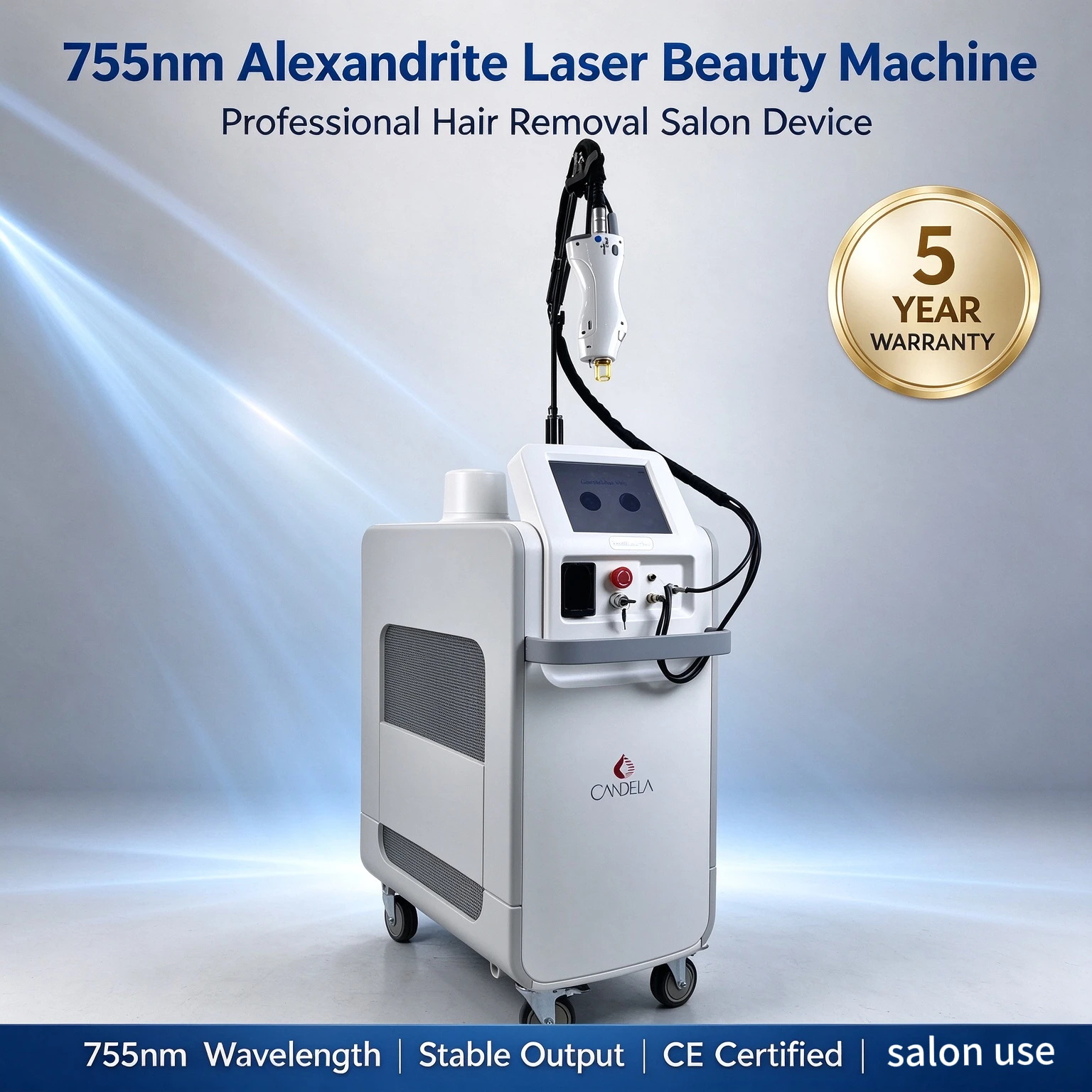 Alexandrite Laser Hair Removal Machine - 755nm 1064nm Dual Wavelength Alexandrite Laser