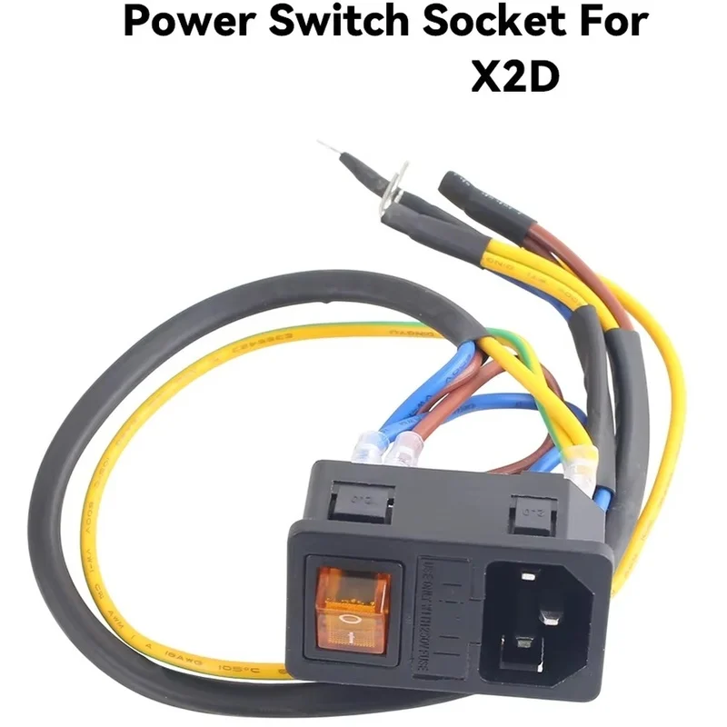 Power Switch Socket for X2D High Quality Power Switch Socket for X2D 3D Printer Accessories [No.3 Elnic]