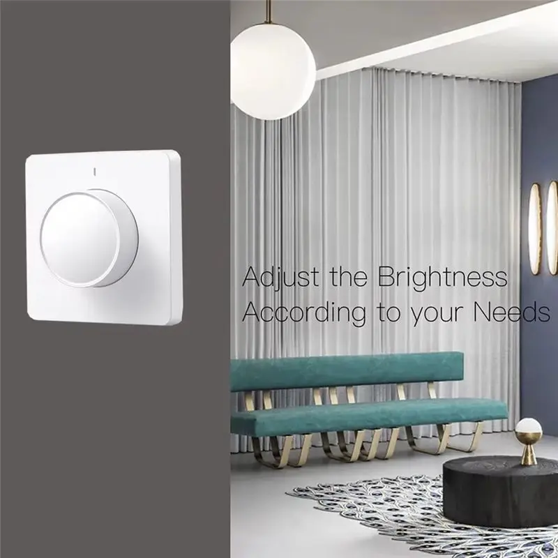 [B17B!】 Tuya Smart Dimmer Light Switch Dimming Panel Wall Smart Switch 220-240V Works With Alexa Google Home APP