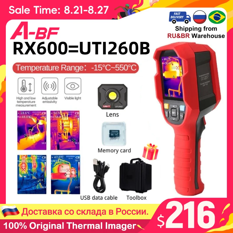 A-BF RX-600 UNI-T UTi260B Nhiệt Hồng Ngoại Imager Công Nghiệp Nhiệt Cầm Tay Camera Hồng Ngoại Nhiệt Kế (Bao Gồm Cả Pin)
