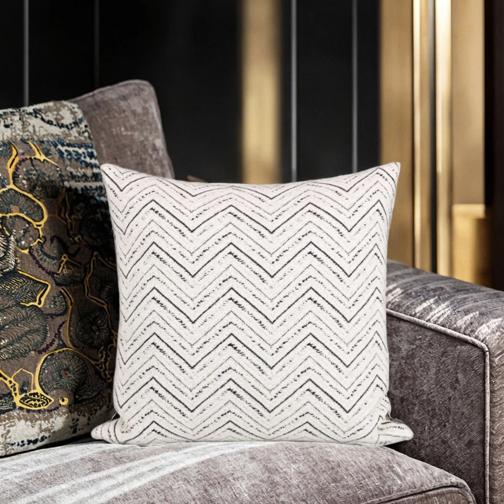 

Наволочка из синели с белой волной без наполнения, домашний декор, чехол для диванной подушки, идея подарка для гостиной