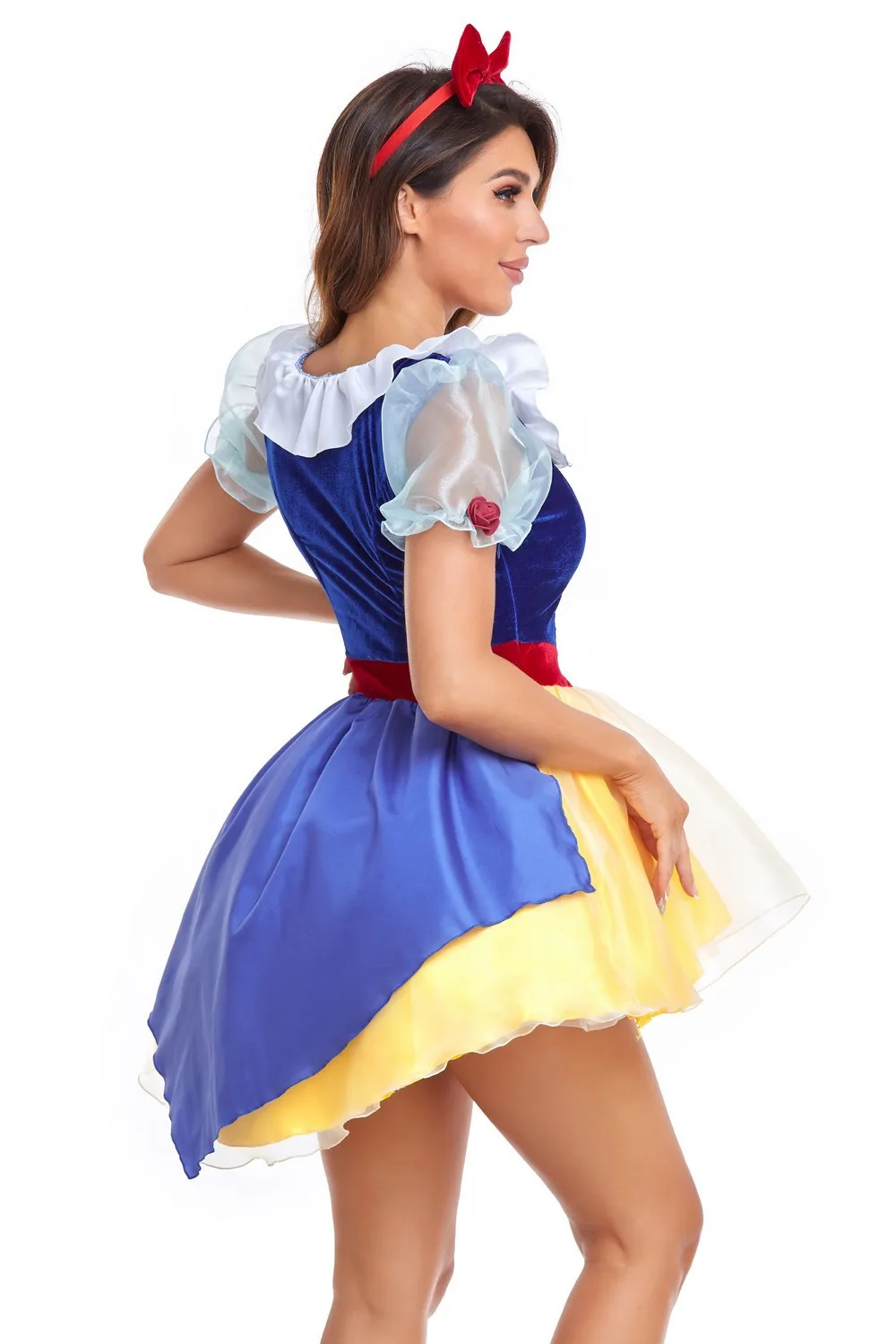 White Snow Princess Costume adult female Gorgeous velvet Snow White dress