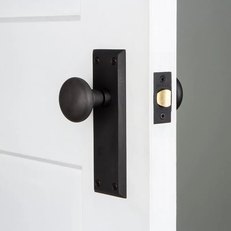 Warehouse New York Door Knob with Plate