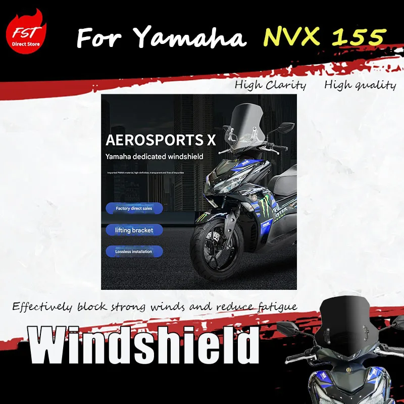 

For the YAMAHA NVX155 special windshield modification to install the front windshield glass with no damage using the accessory