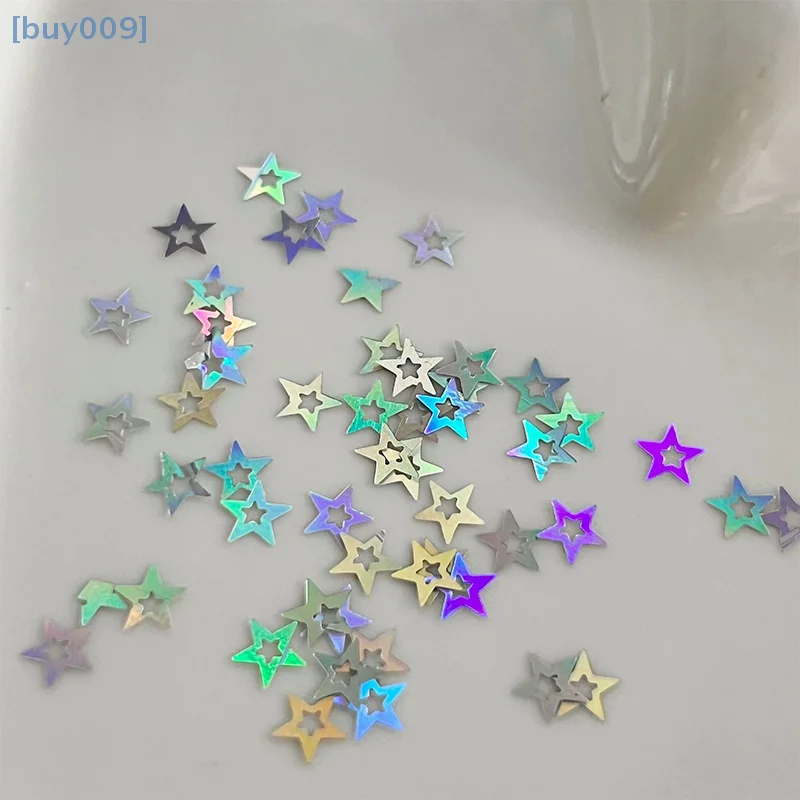 Star Glitter Laser Nail Flake Flash Small Pentagram Nail Seqiuns Kawaii DIY Manicure Accessories Nail Charm