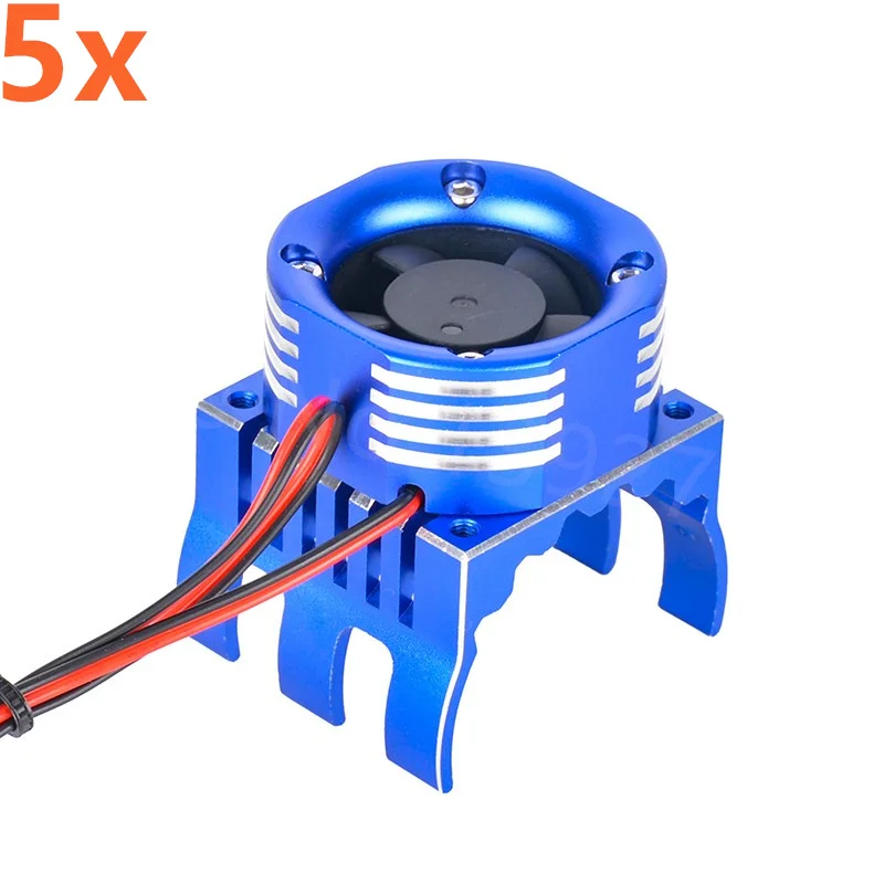 

5Pcs 1/8 1/10 Scale RC Model Car Aluminum Alloy Heatsink Heat Sink 42mm 4274 ESC Motor Mount Cooling Fan With Colorful LED Light