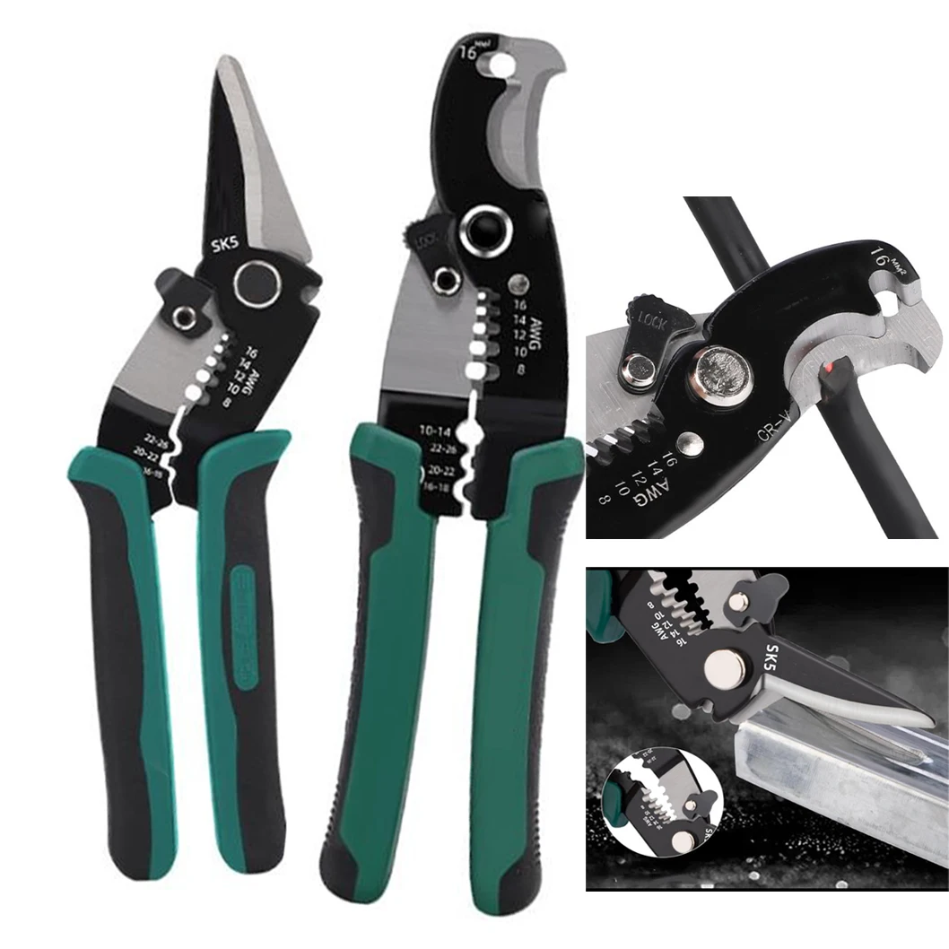 

Многофункциональный инструмент для зачистки и обжима проводов 7,5 дюймов (1 шт.), для проводов 8-16 AWG, бытовые электрические ручные инструменты для DIY