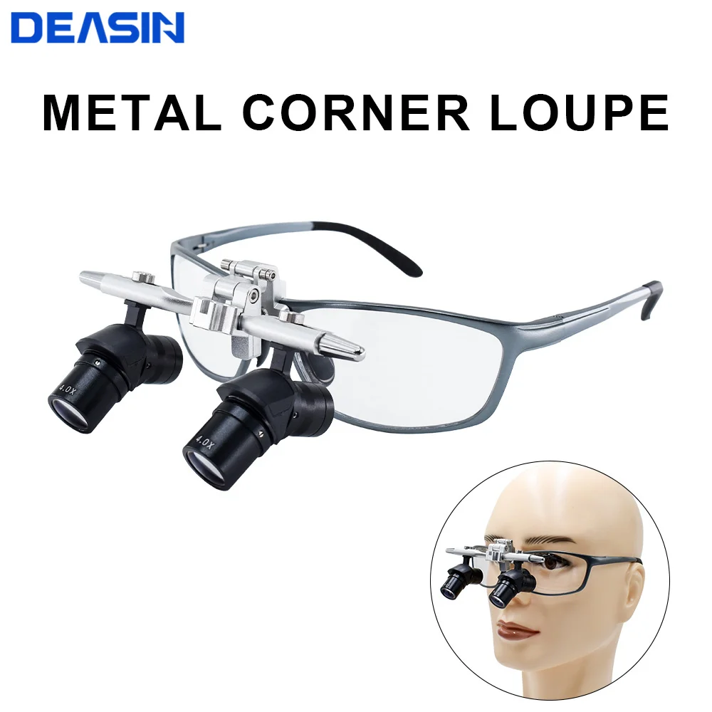 

DEASIN New Ergo2 48° 4X LOUPES All Metal Angle Dental and Oral Loupes Ergonomic Clear Field of View Dentistry Tool