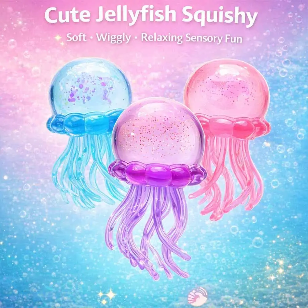 

1PC Jellyfish Squish Beach Water Play Octopus Gifts Outdoor Squeeze Simulated Octopus Stress Balls Relief Fidget Ball