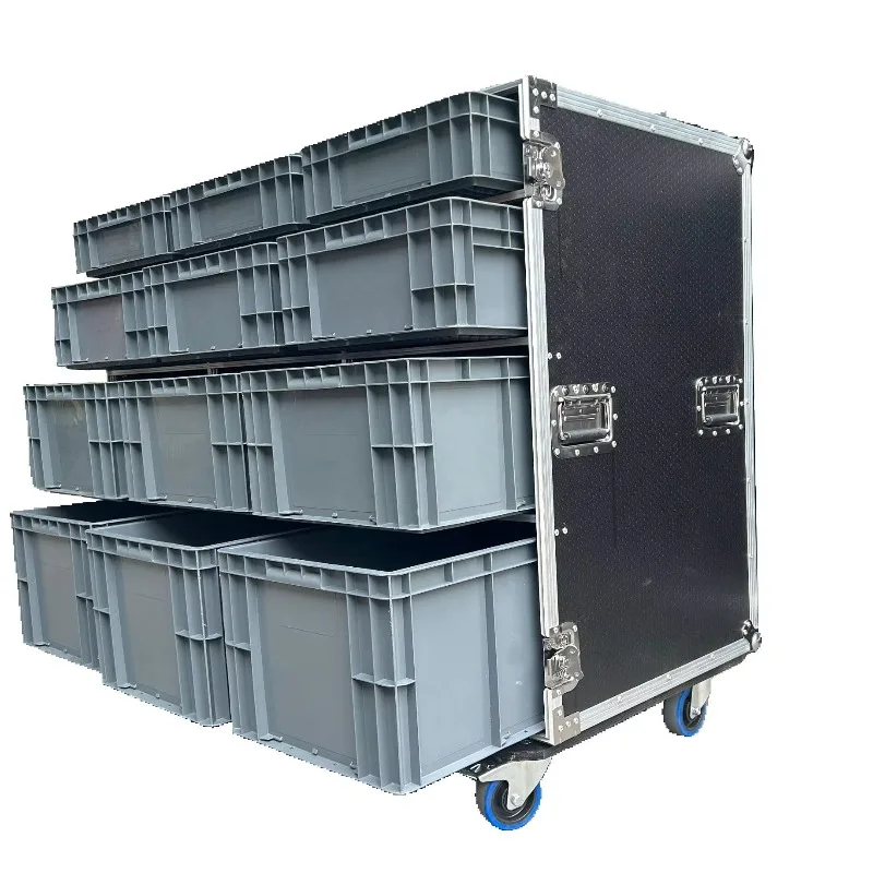 

Custom 12 Plastic Drawers Trays Case Boxes Storage Road Case