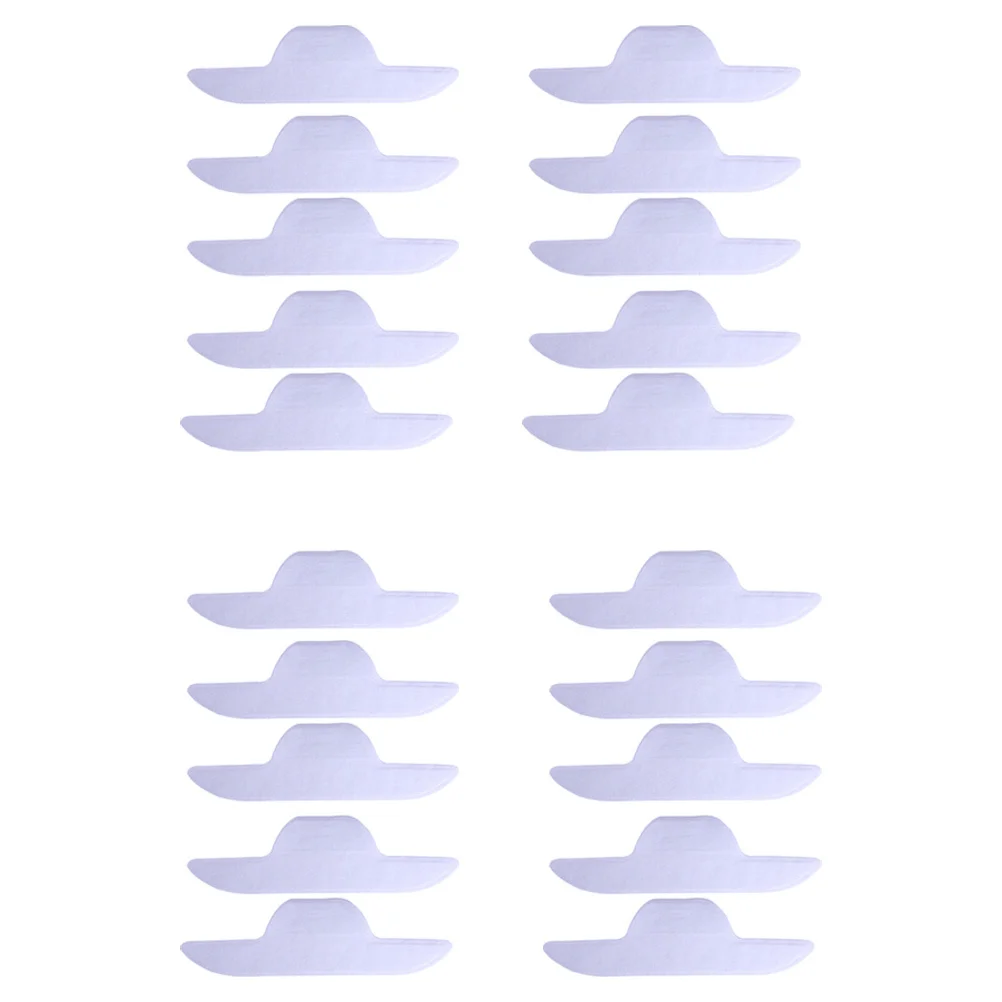 20 pezzi a forma di barca collare autoadesivo cuscinetti per il sudore fodera per il collo traspirante confortevole che assorbe il sudore previene le macchie del collare