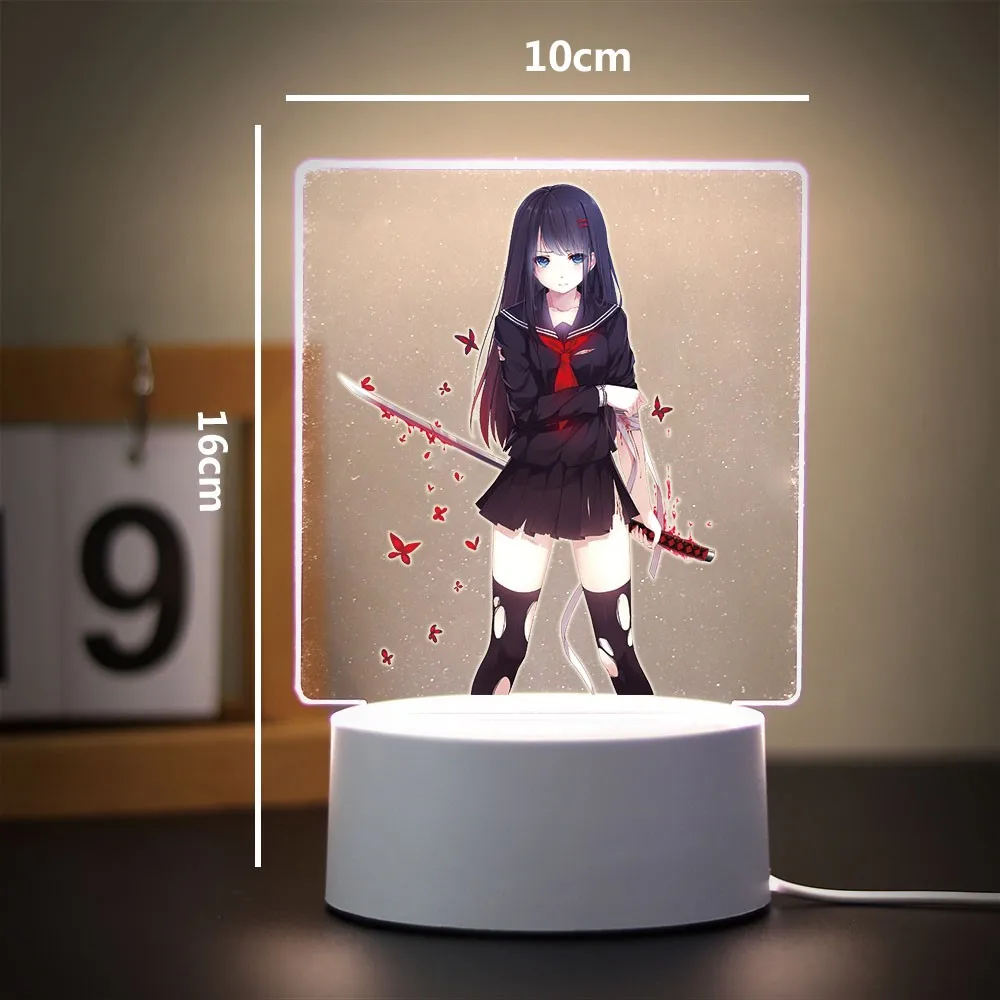 1 pc lovely Anime girls Led Table Lamp Room Decor For Boys Birthday