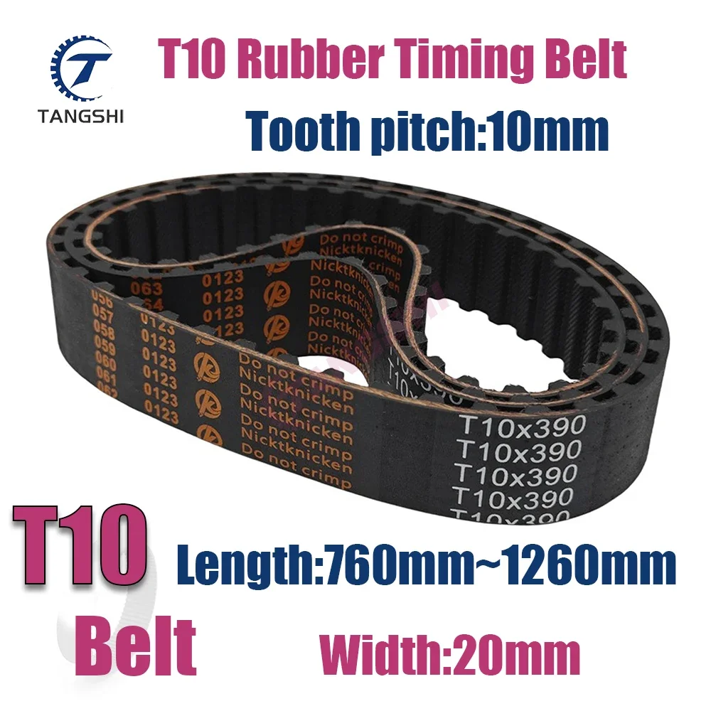 

T10 Timing Belt 20mm Width Adjustable Length 760-1260mm for Industrial Equipment And Machinery