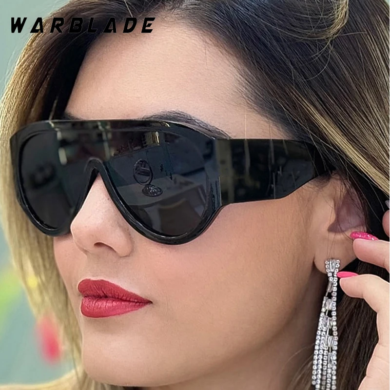 

Oversized One-Piece Design Sunglasses Women Men Retro Fashion Eyeglasses Female Outdoor Sports Traveling Windproof Goggles UV400