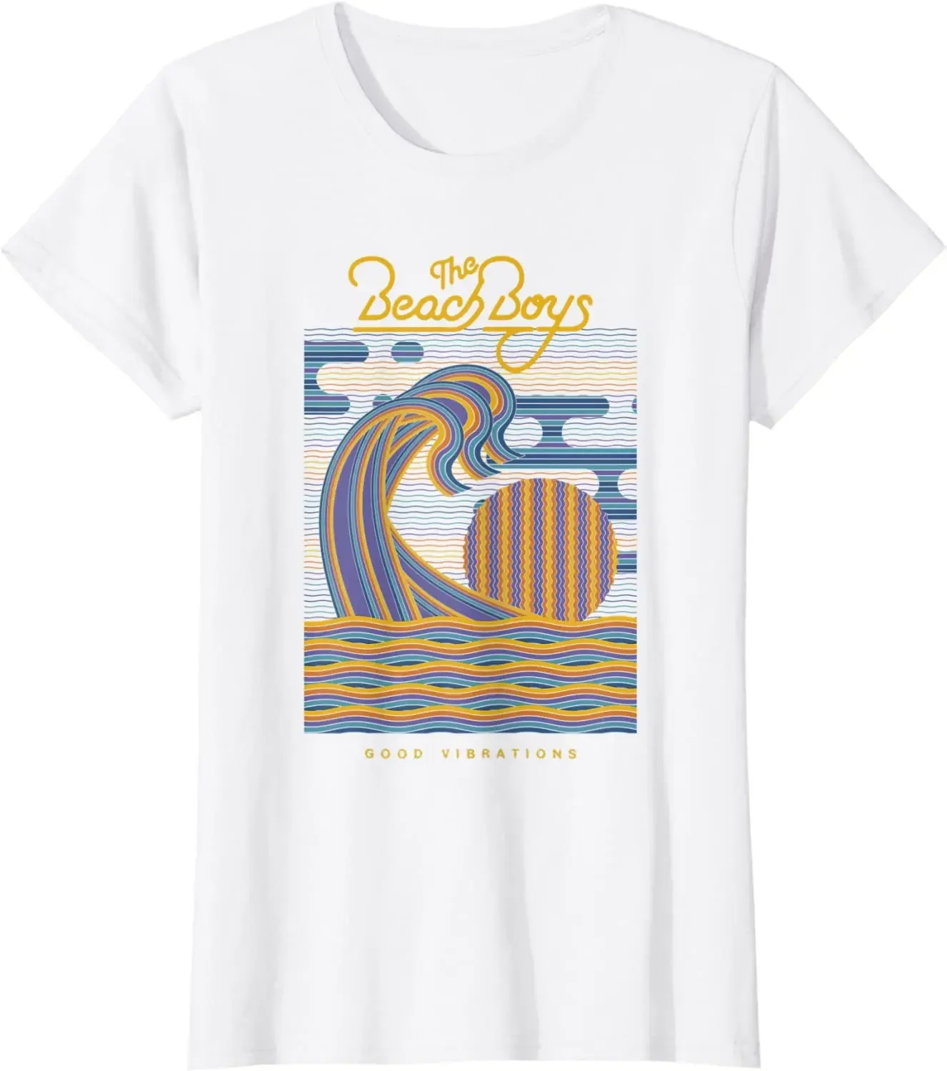 The Beach Boys Good Vibrations T-Shirt Vintage T Shirt Men Clothing Casual Cotton Daily Four Seasons Tees Oversized T Shirt