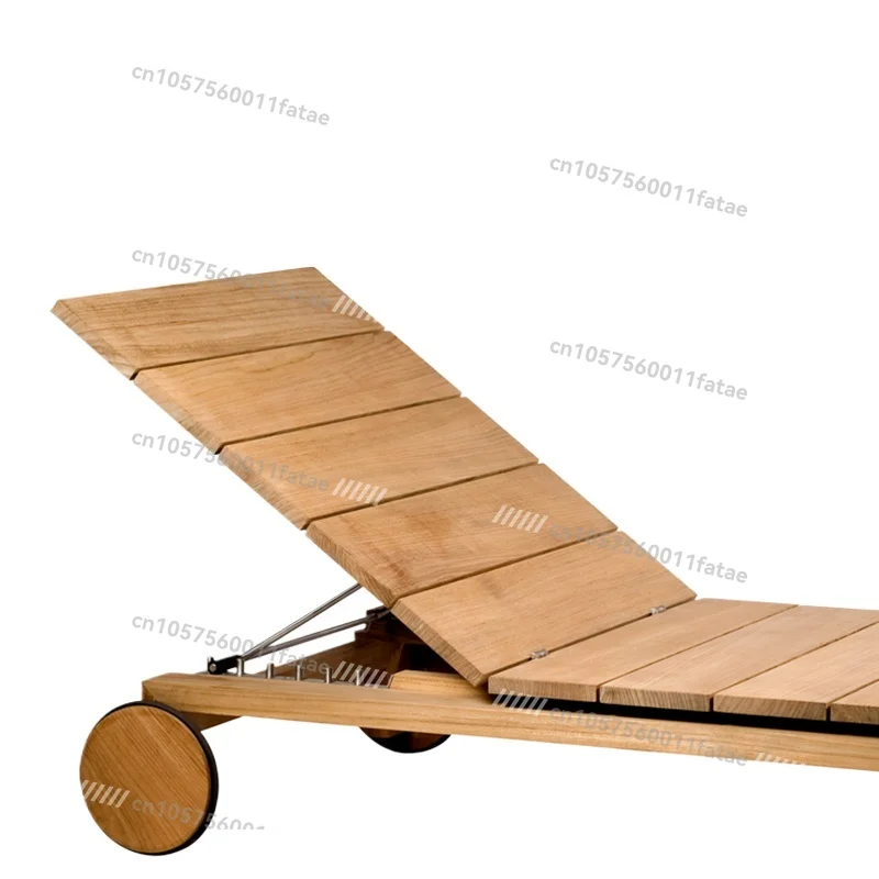 

Teak Outdoor Lounger Villa Outdoor Swimming Pool Hotel Leisure Loungers Hotel Resort Preservative Solid Wood