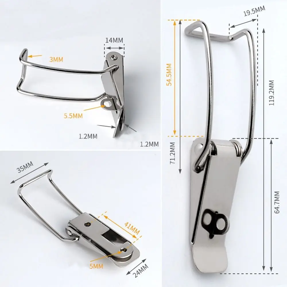 

Stainless Steel Spring Clasp Buckle security Anti-Theft Toggle Latch Catch Hardware Multifunctional Duck Billed Buckles