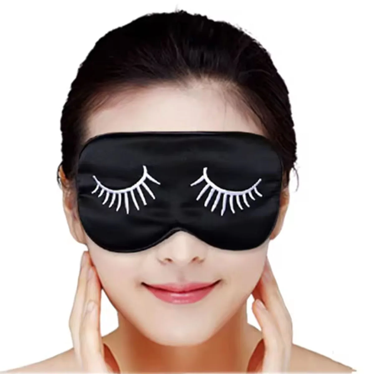 

1 шт. дышащая двусторонняя маска для глаз с принтом из искусственного шелка