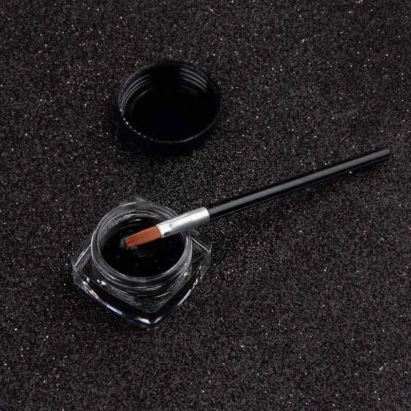 Crème eye-liner noire imperméable avec brosse, outils de maquillage professionnels, gel eye-liner, cosmétiques TSLM1, 1 à 5 pièces