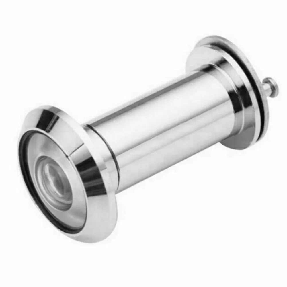 Wide Angle Door Peephole Viewer, Metal Housing, 200 Degree Viewing Angle, Adjustable Threaded Tube, Convenient Installation