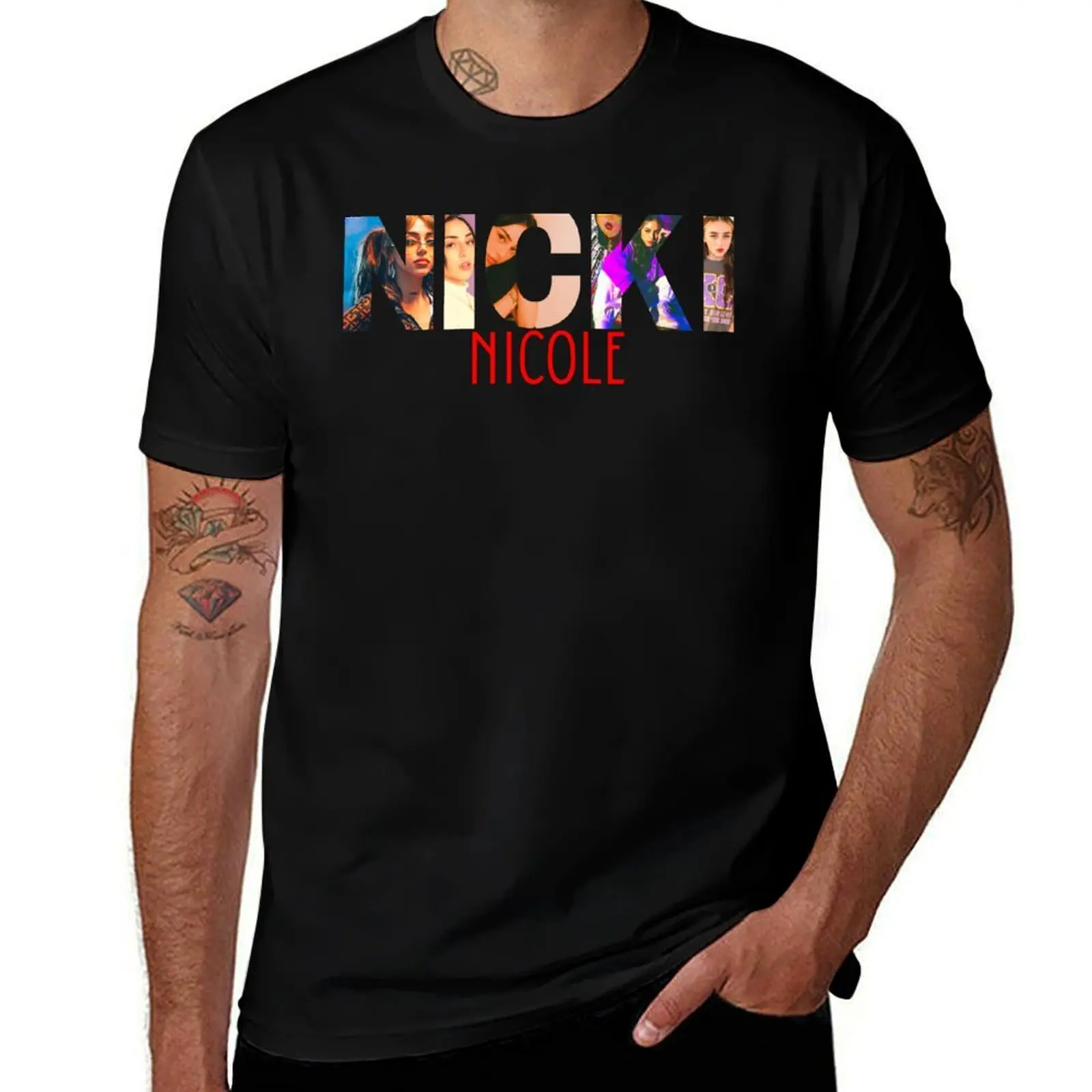 Nicki Nicole Essential T Shirt Nicki Nicole Sticker T-Shirt Plus Size Solid Color T-Shirt