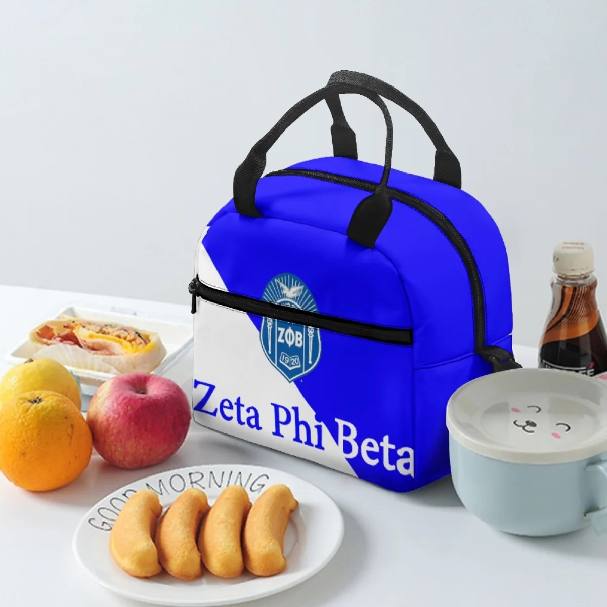 FORUDESIGNS Zeta Phi Beta Creative Lunch Bags Keep Warm Multi-Pocket Snack Bags Utility Meal Box Accessories Recyclable Travel